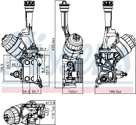 Ölkühler, Motoröl NISSENS 90928 Bild Ölkühler, Motoröl NISSENS 90928