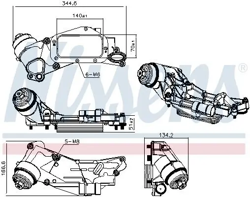 Ölkühler, Motoröl NISSENS 90930 Bild Ölkühler, Motoröl NISSENS 90930