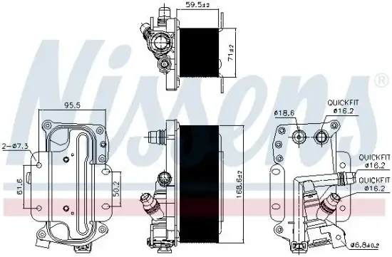 Ölkühler, Automatikgetriebe NISSENS 90936 Bild Ölkühler, Automatikgetriebe NISSENS 90936