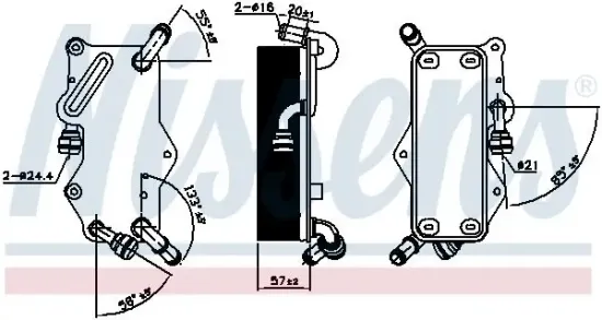 Ölkühler, Automatikgetriebe NISSENS 90942 Bild Ölkühler, Automatikgetriebe NISSENS 90942