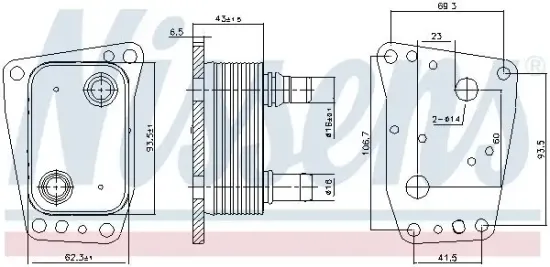 Ölkühler, Motoröl NISSENS 90967 Bild Ölkühler, Motoröl NISSENS 90967