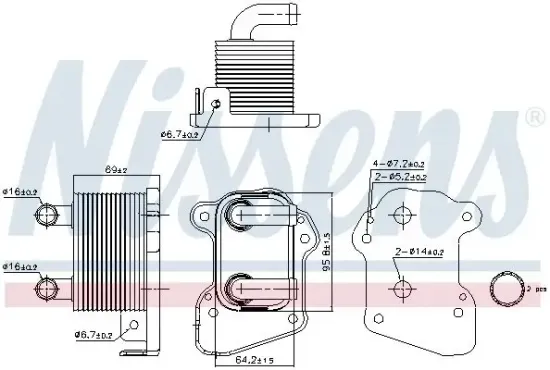 Ölkühler, Motoröl NISSENS 90978 Bild Ölkühler, Motoröl NISSENS 90978