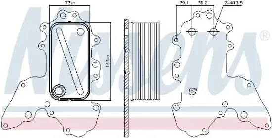 Ölkühler, Motoröl NISSENS 90984 Bild Ölkühler, Motoröl NISSENS 90984