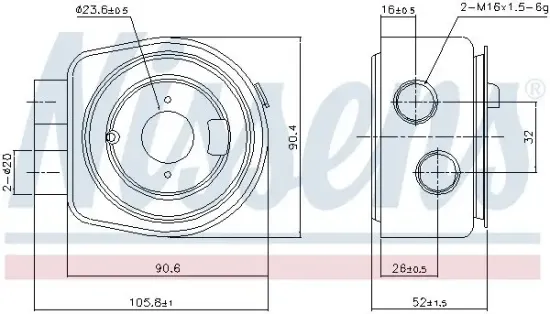 Ölkühler, Motoröl NISSENS 90986 Bild Ölkühler, Motoröl NISSENS 90986