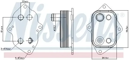 Ölkühler, Motoröl NISSENS 91103 Bild Ölkühler, Motoröl NISSENS 91103