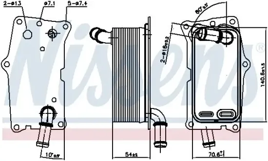 Ölkühler, Automatikgetriebe NISSENS 91104 Bild Ölkühler, Automatikgetriebe NISSENS 91104