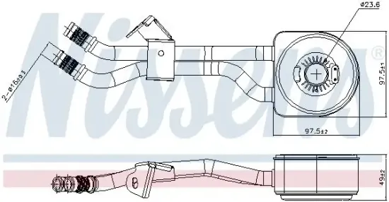 Ölkühler, Motoröl NISSENS 91105 Bild Ölkühler, Motoröl NISSENS 91105