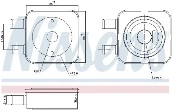 Ölkühler, Automatikgetriebe NISSENS 91106 Bild Ölkühler, Automatikgetriebe NISSENS 91106