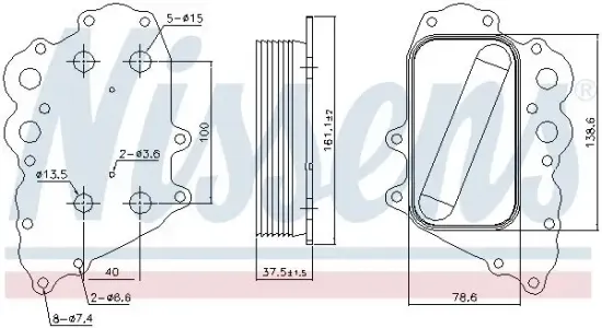 Ölkühler, Motoröl NISSENS 91108 Bild Ölkühler, Motoröl NISSENS 91108