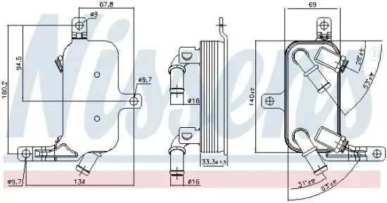 Ölkühler, Automatikgetriebe NISSENS 91109 Bild Ölkühler, Automatikgetriebe NISSENS 91109