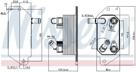 Ölkühler, Automatikgetriebe NISSENS 91115 Bild Ölkühler, Automatikgetriebe NISSENS 91115