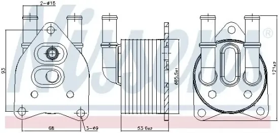 Ölkühler, Automatikgetriebe NISSENS 91123 Bild Ölkühler, Automatikgetriebe NISSENS 91123