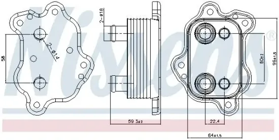 Ölkühler, Motoröl NISSENS 91150 Bild Ölkühler, Motoröl NISSENS 91150