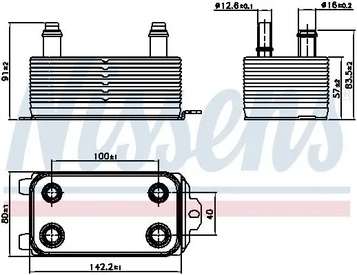 Ölkühler, Automatikgetriebe NISSENS 91162 Bild Ölkühler, Automatikgetriebe NISSENS 91162