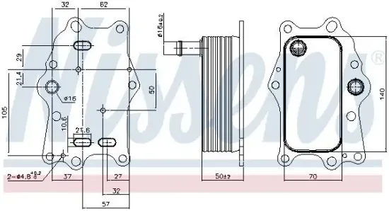 Ölkühler, Motoröl NISSENS 91165 Bild Ölkühler, Motoröl NISSENS 91165