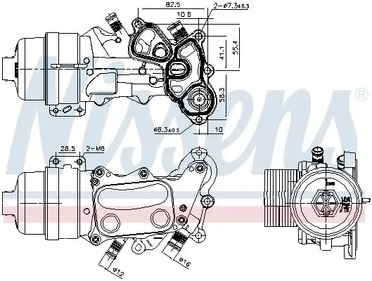 Ölkühler, Motoröl NISSENS 91167 Bild Ölkühler, Motoröl NISSENS 91167