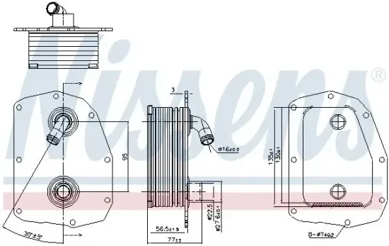 Ölkühler, Motoröl NISSENS 91179 Bild Ölkühler, Motoröl NISSENS 91179