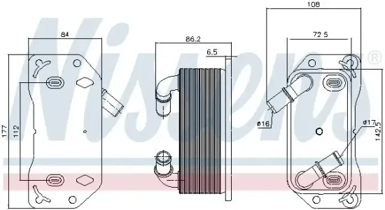 Ölkühler, Motoröl NISSENS 91189 Bild Ölkühler, Motoröl NISSENS 91189