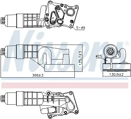 Ölkühler, Motoröl NISSENS 91197 Bild Ölkühler, Motoröl NISSENS 91197