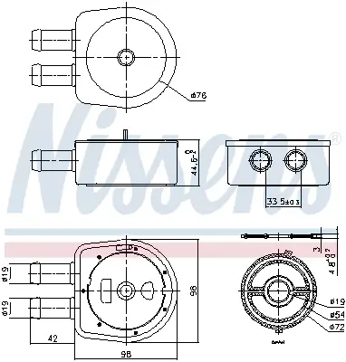 Ölkühler, Motoröl NISSENS 91203 Bild Ölkühler, Motoröl NISSENS 91203