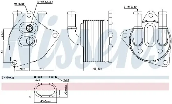 Ölkühler, Automatikgetriebe NISSENS 91223 Bild Ölkühler, Automatikgetriebe NISSENS 91223