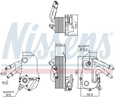 Ölkühler, Automatikgetriebe NISSENS 91224 Bild Ölkühler, Automatikgetriebe NISSENS 91224