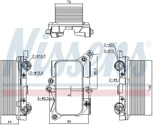 Ölkühler, Automatikgetriebe NISSENS 91226 Bild Ölkühler, Automatikgetriebe NISSENS 91226