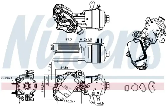 Ölkühler, Motoröl NISSENS 91227 Bild Ölkühler, Motoröl NISSENS 91227