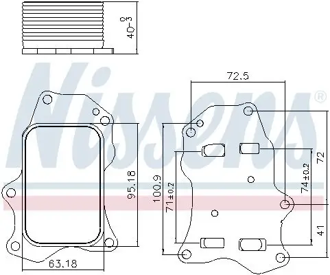 Ölkühler, Motoröl NISSENS 91234 Bild Ölkühler, Motoröl NISSENS 91234