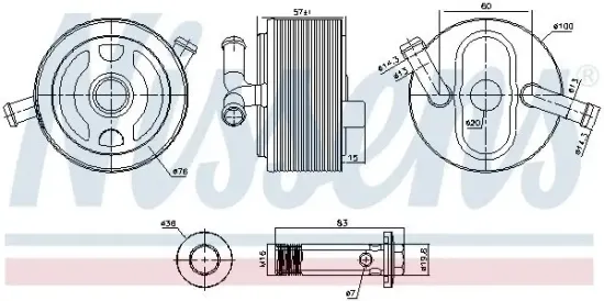 Ölkühler, Motoröl NISSENS 91243 Bild Ölkühler, Motoröl NISSENS 91243