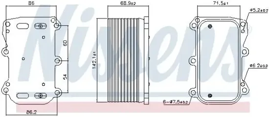 Ölkühler, Motoröl NISSENS 91253 Bild Ölkühler, Motoröl NISSENS 91253