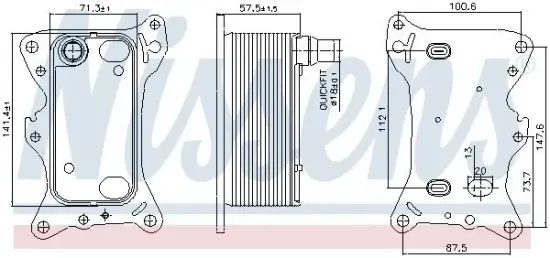 Ölkühler, Motoröl NISSENS 91266 Bild Ölkühler, Motoröl NISSENS 91266