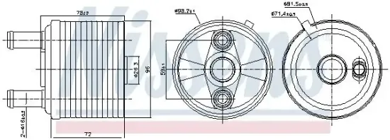 Ölkühler, Automatikgetriebe NISSENS 91267 Bild Ölkühler, Automatikgetriebe NISSENS 91267