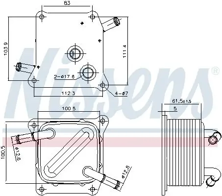 Ölkühler, Automatikgetriebe NISSENS 91289 Bild Ölkühler, Automatikgetriebe NISSENS 91289