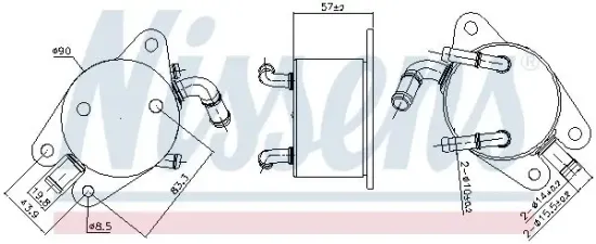 Ölkühler, Automatikgetriebe NISSENS 91291 Bild Ölkühler, Automatikgetriebe NISSENS 91291