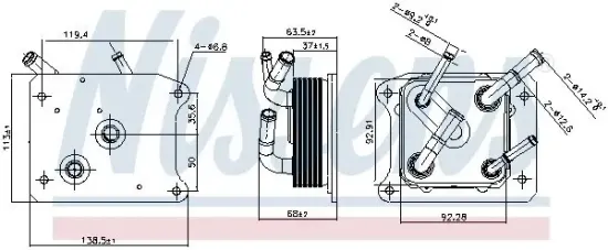 Ölkühler, Automatikgetriebe NISSENS 91292 Bild Ölkühler, Automatikgetriebe NISSENS 91292