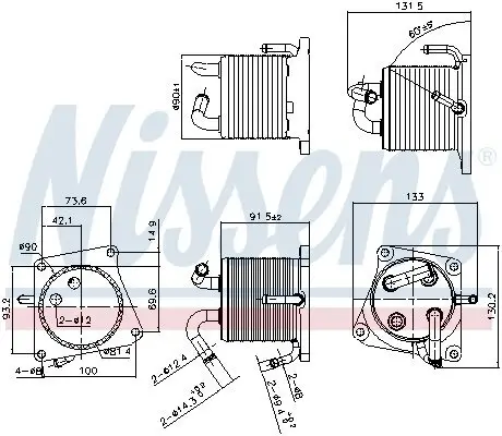 Ölkühler, Automatikgetriebe NISSENS 91293 Bild Ölkühler, Automatikgetriebe NISSENS 91293