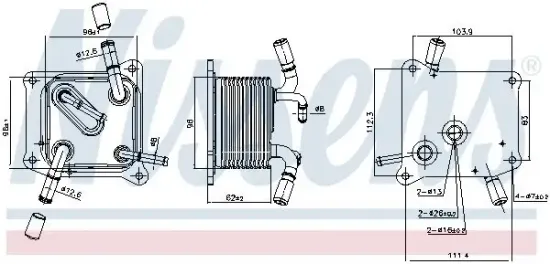 Ölkühler, Automatikgetriebe NISSENS 91294 Bild Ölkühler, Automatikgetriebe NISSENS 91294