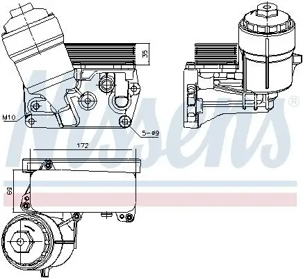 Ölkühler, Motoröl NISSENS 91310 Bild Ölkühler, Motoröl NISSENS 91310