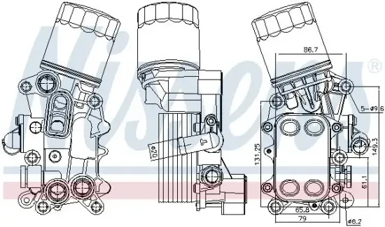 Ölkühler, Motoröl NISSENS 91311 Bild Ölkühler, Motoröl NISSENS 91311