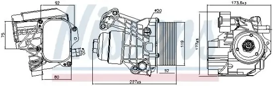 Ölkühler, Motoröl NISSENS 91312 Bild Ölkühler, Motoröl NISSENS 91312