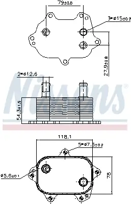 Ölkühler, Motoröl NISSENS 91316 Bild Ölkühler, Motoröl NISSENS 91316