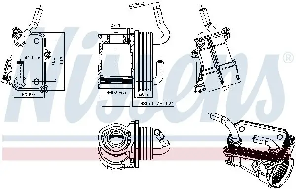 Ölkühler, Motoröl NISSENS 91317