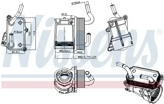 Ölkühler, Motoröl NISSENS 91317 Bild Ölkühler, Motoröl NISSENS 91317