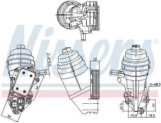 Ölkühler, Motoröl NISSENS 91320 Bild Ölkühler, Motoröl NISSENS 91320