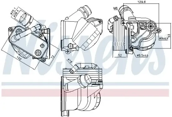 Ölkühler, Motoröl NISSENS 91322 Bild Ölkühler, Motoröl NISSENS 91322