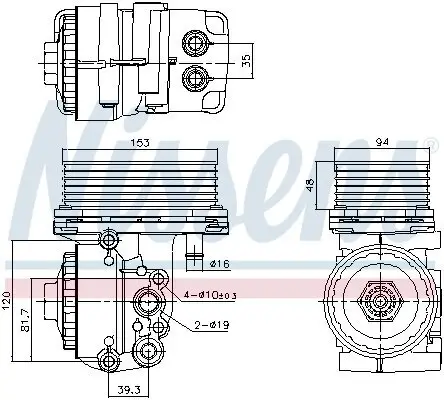 Ölkühler, Motoröl NISSENS 91327