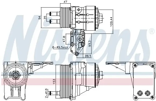 Ölkühler, Motoröl NISSENS 91328