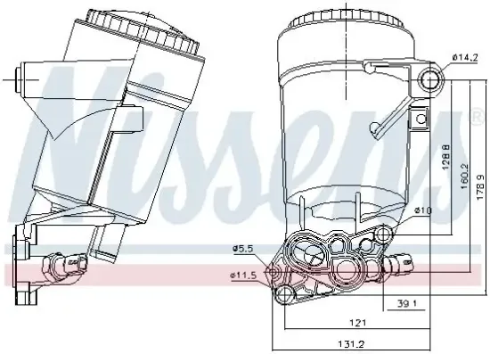 Ölkühler, Motoröl NISSENS 91338 Bild Ölkühler, Motoröl NISSENS 91338