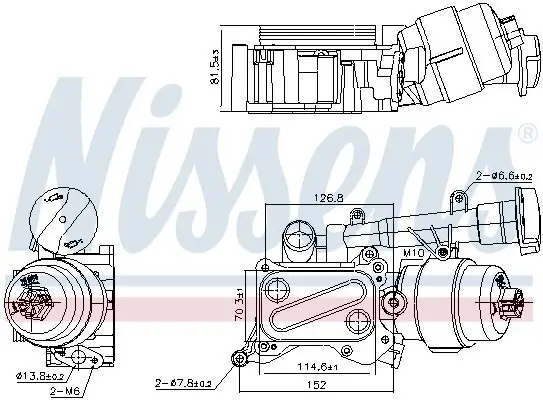 Ölkühler, Motoröl NISSENS 91346 Bild Ölkühler, Motoröl NISSENS 91346